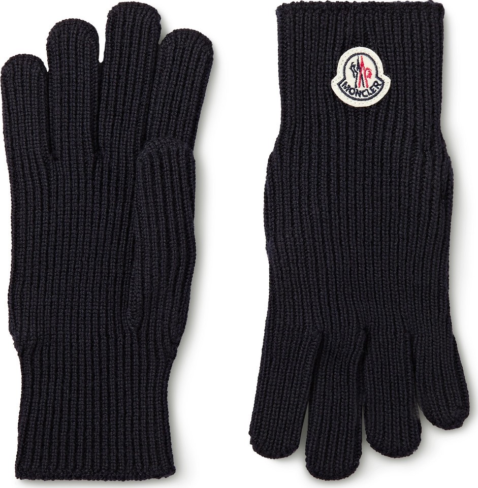 Moncler Logo-Appliquéd Virgin Wool Gloves