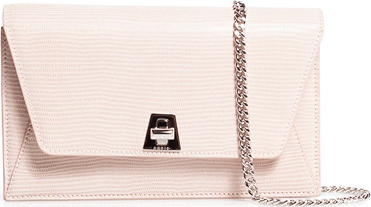 Akris Anouk Lizard-Print Clutch Bag w/Chain