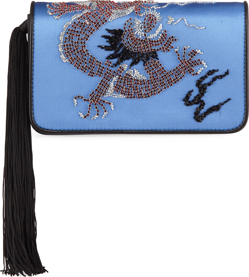 Les Petits Joueurs Ginny Dragoon Tassel Clutch Bag
