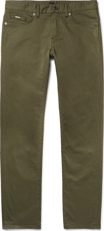 HUGO BOSS Delaware Slim-Fit Stretch-Cotton Trousers