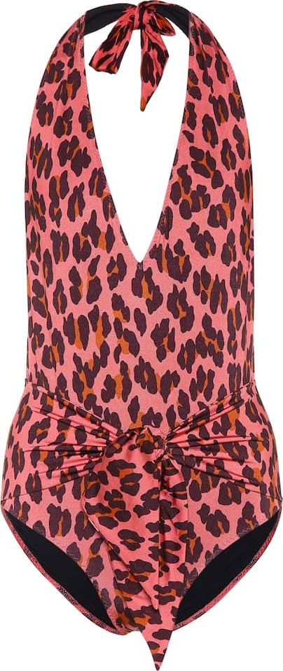 Stella McCartney Printed halter swimsuit