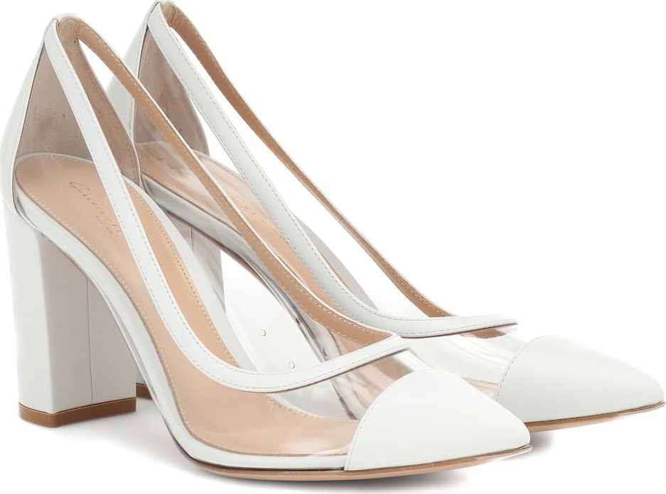 Gianvito Rossi Plexi 85 leather pumps