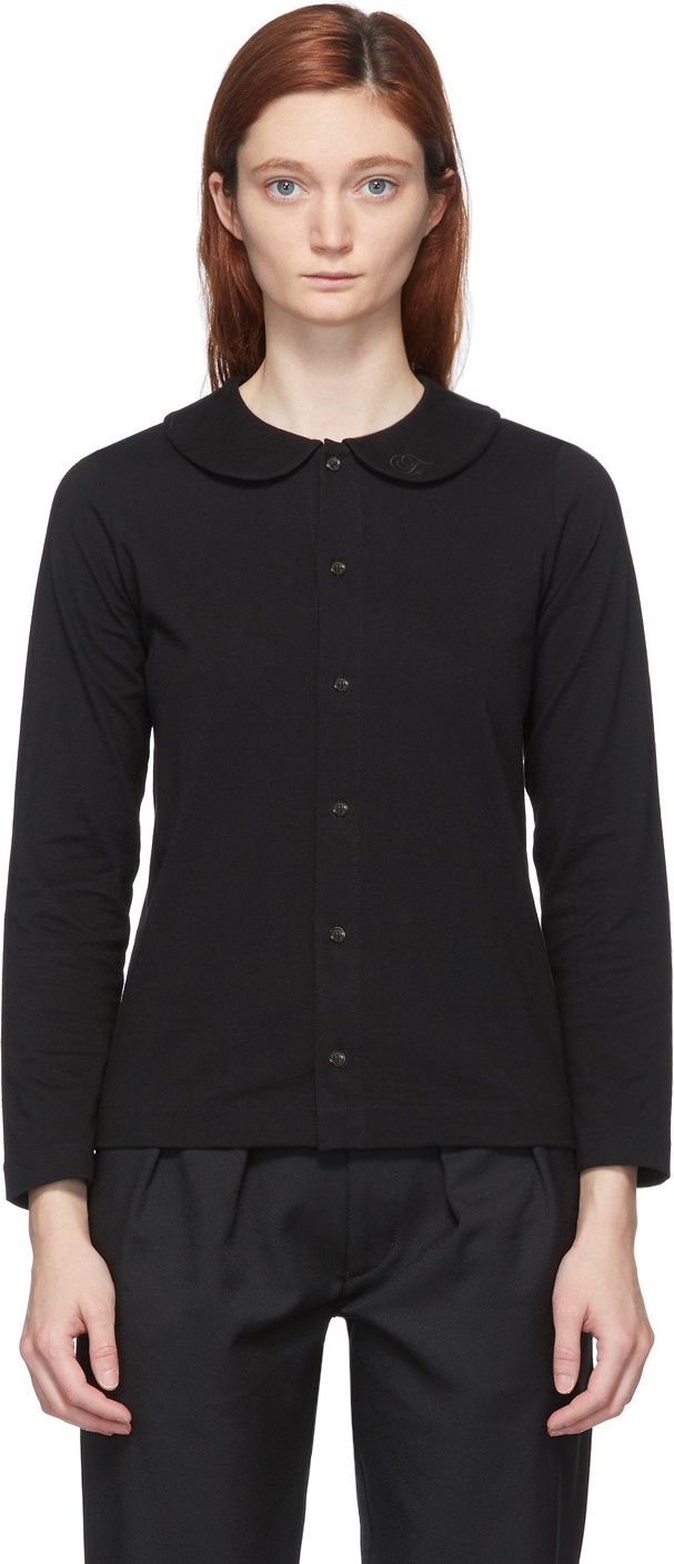 Tricot Comme des Garçons Black Small Embroidery Cardigan