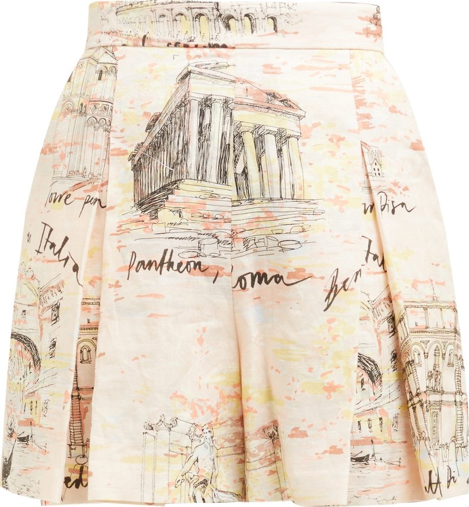 Emilia Wickstead Leslie sketch-print shorts