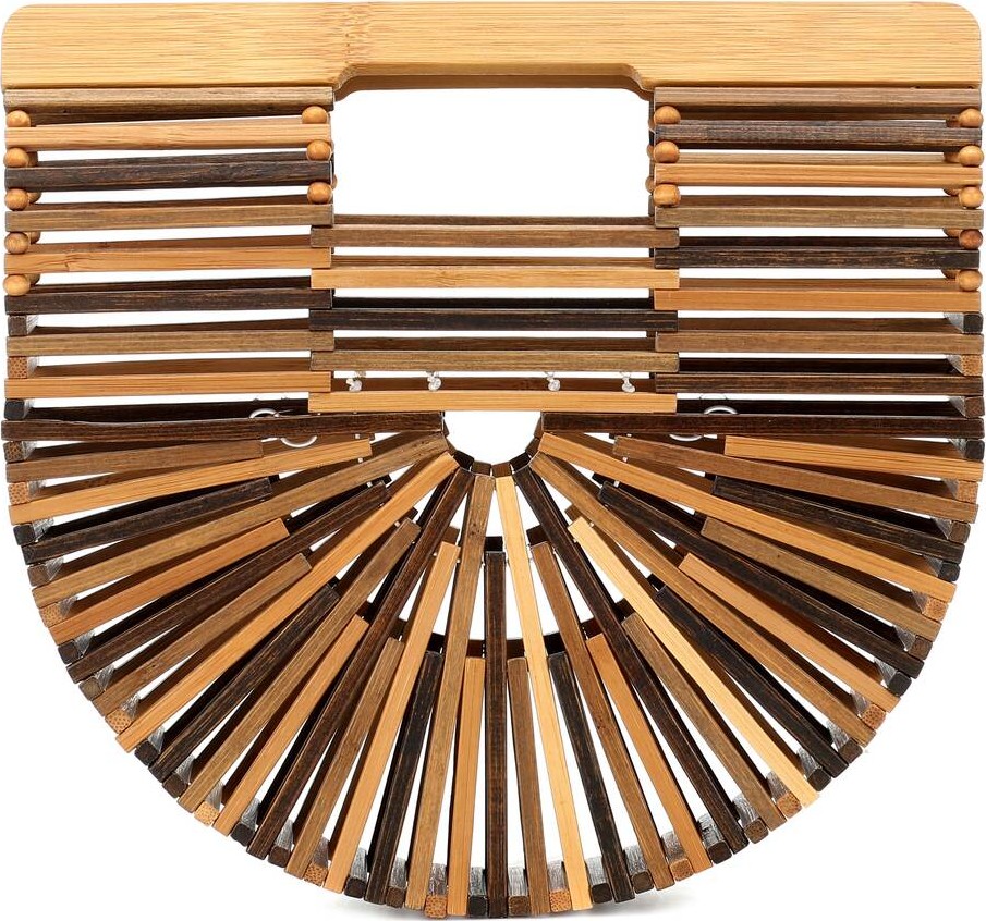 Cult Gaia Ark Mini bamboo clutch