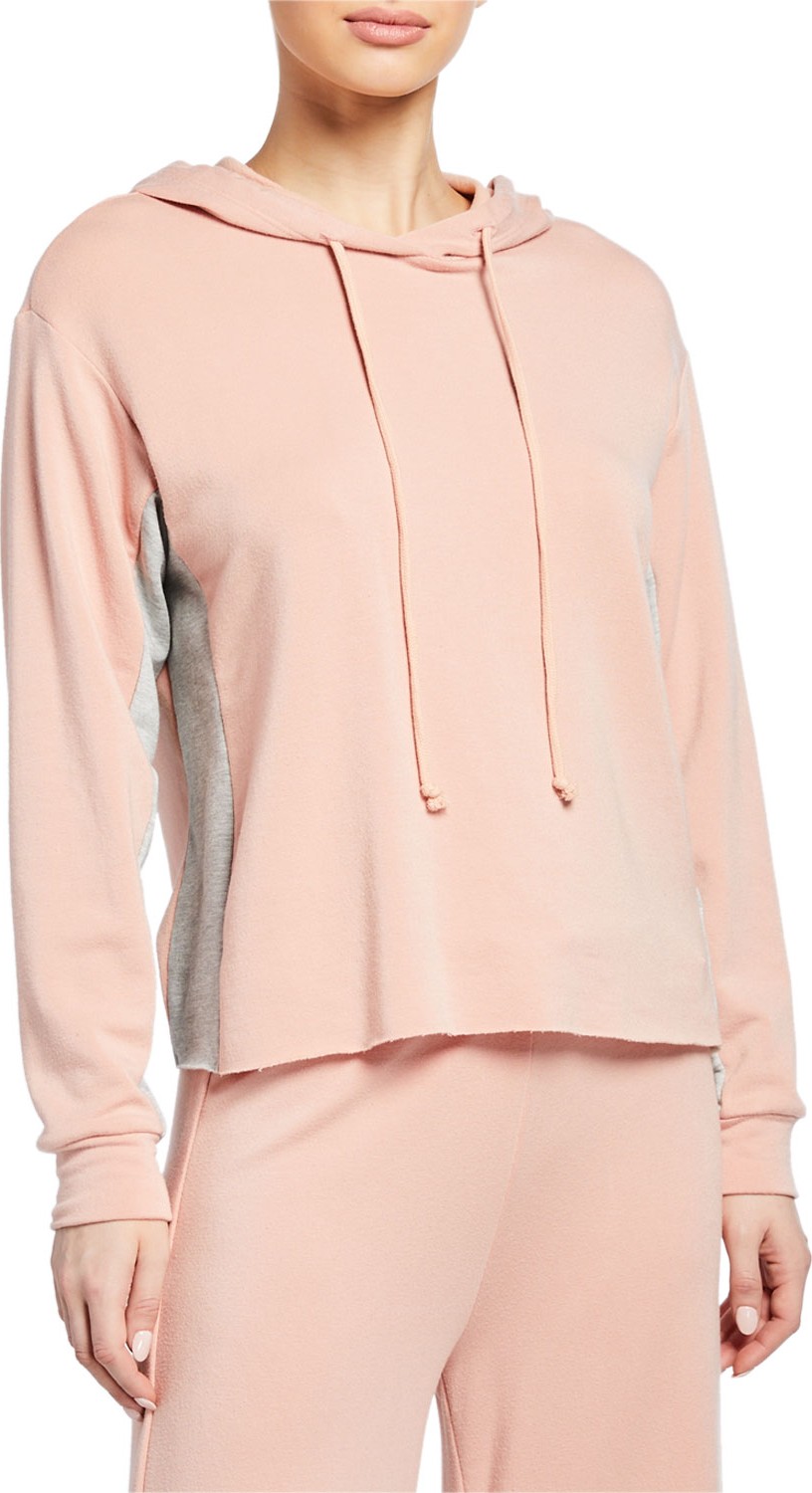 Velvet By Graham & Spencer Karter Side-Stripe Hooded Sweatshirt