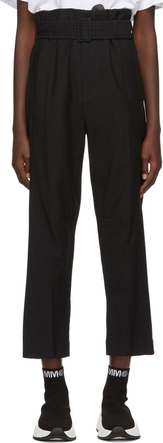 MM6 Maison Margiela Black Belted Trousers