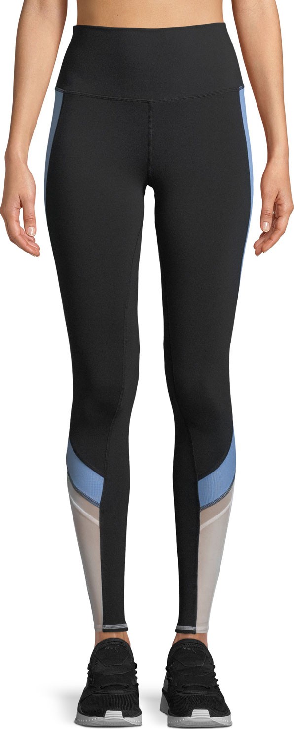 Alo Yoga Elevate Contrast-Panel Sport Leggings