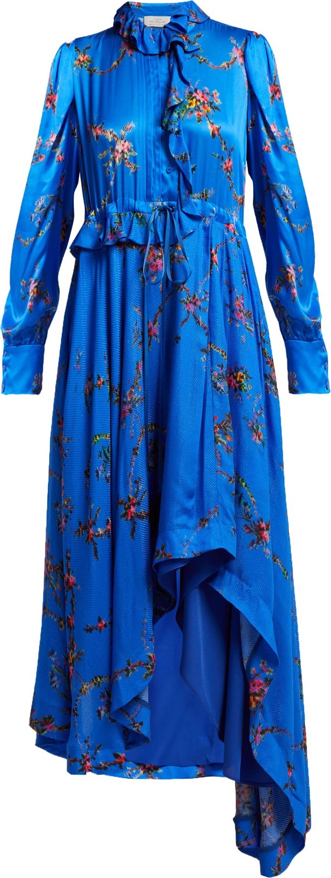 Preen Jessie floral-print handkerchief-hem dress