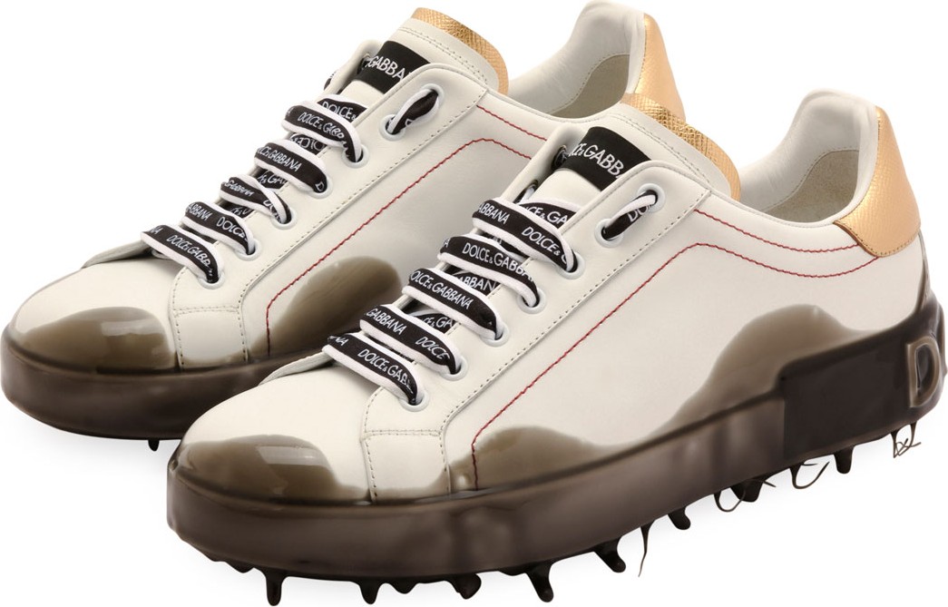 Dolce & Gabbana Men's Melt Low-Top Leather Sneakers