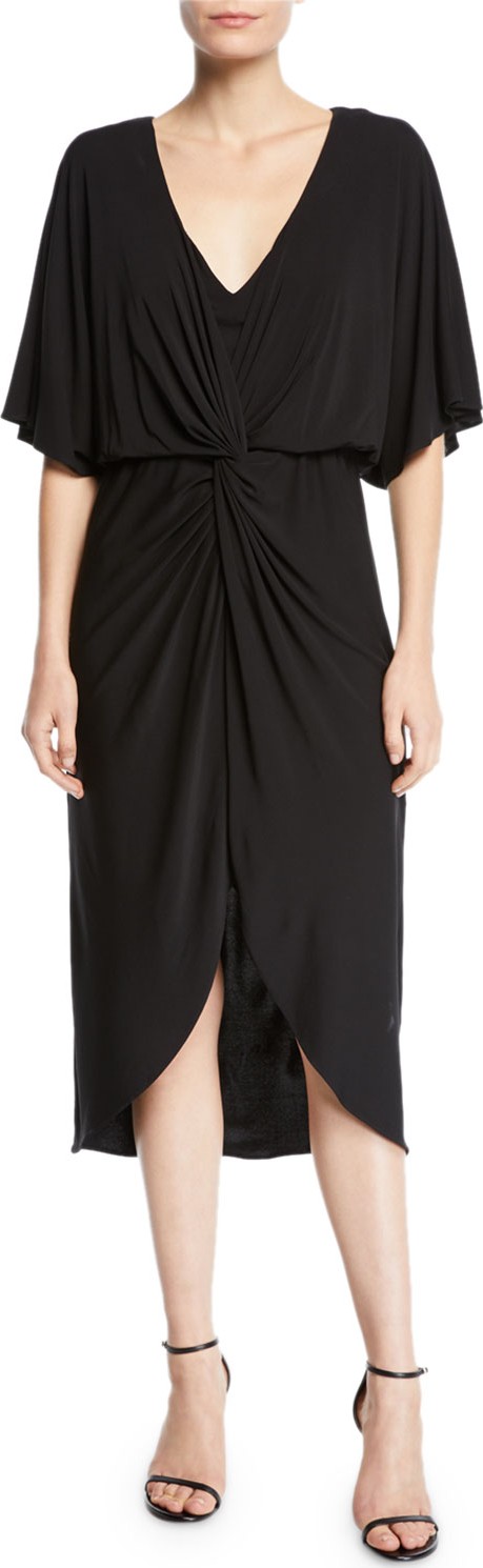 Trina Turk Etta Gathered Matte Jersey Cocktail Dress