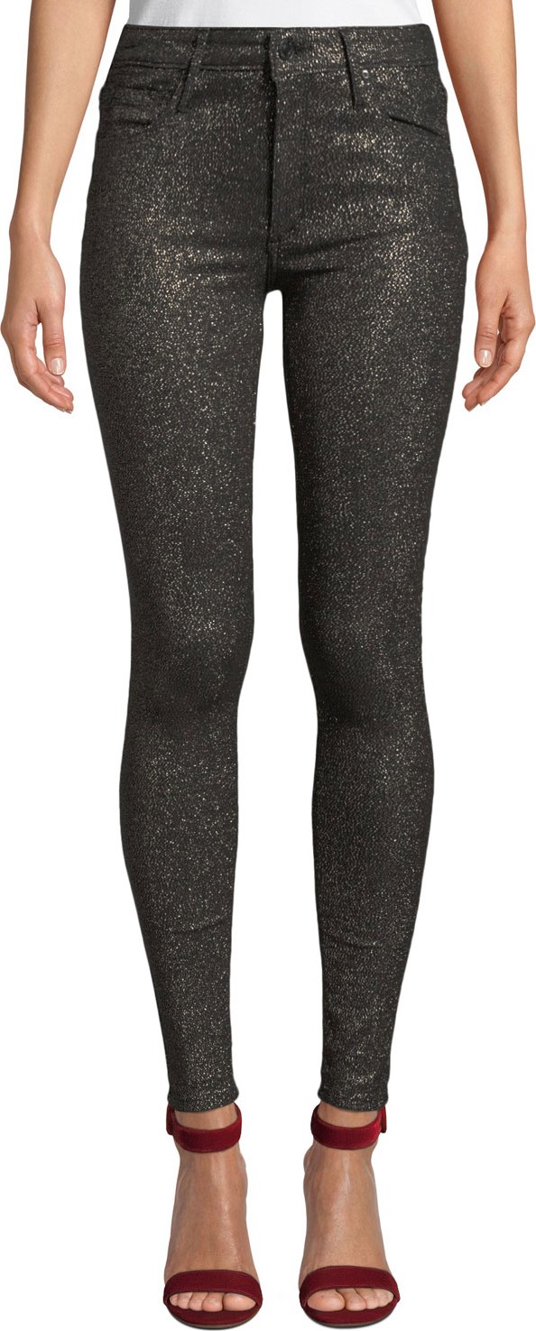 Black Orchid Jude Mid-Rise Metallic Ankle Skinny Jeans