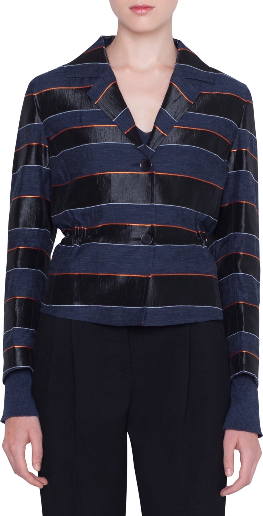 Akris Punto Colorblock Two-Button Blazer
