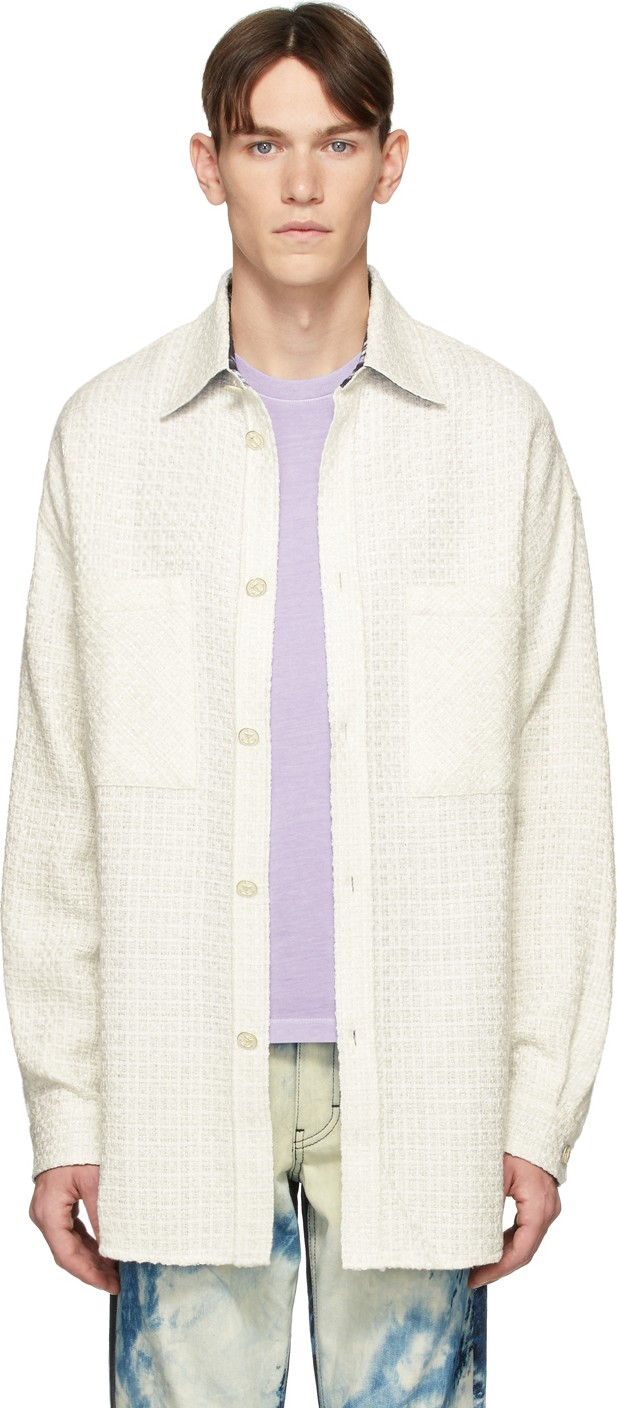 Faith Connexion White Tweed Over Shirt