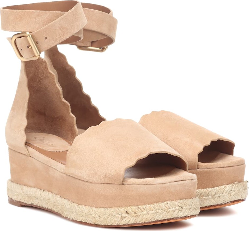 Chloe Lauren suede platform sandals
