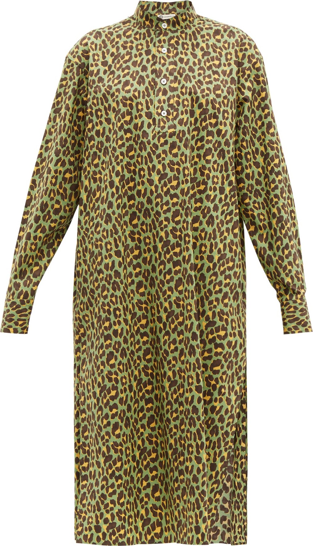 Connolly Leopard-print cotton midi dress