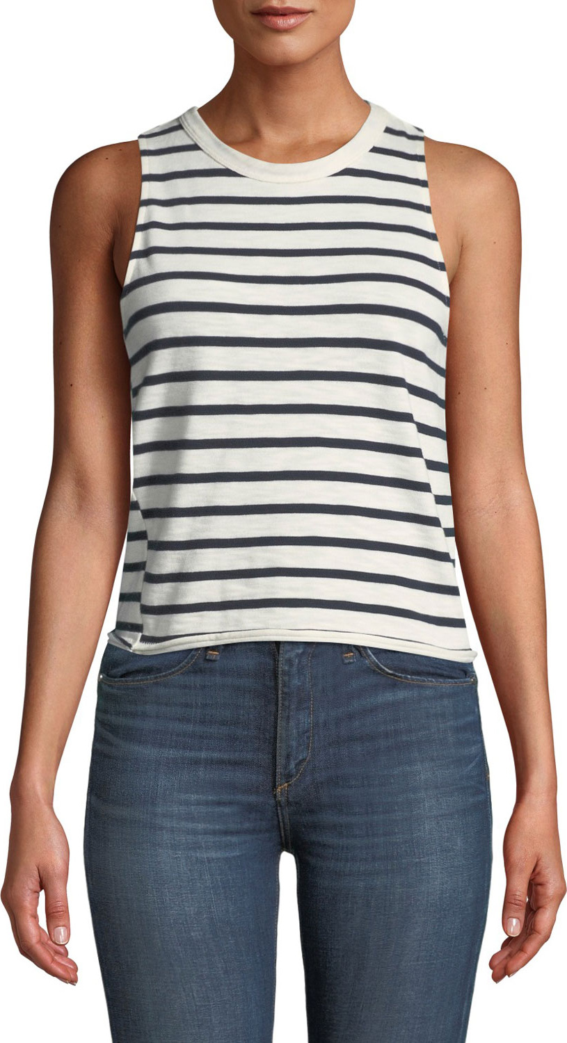 Rag & Bone Halsey Striped Cotton Tank Top