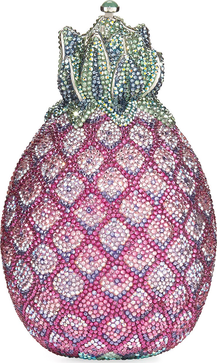 Judith Leiber Hilo Pineapple Crystal Clutch Bag