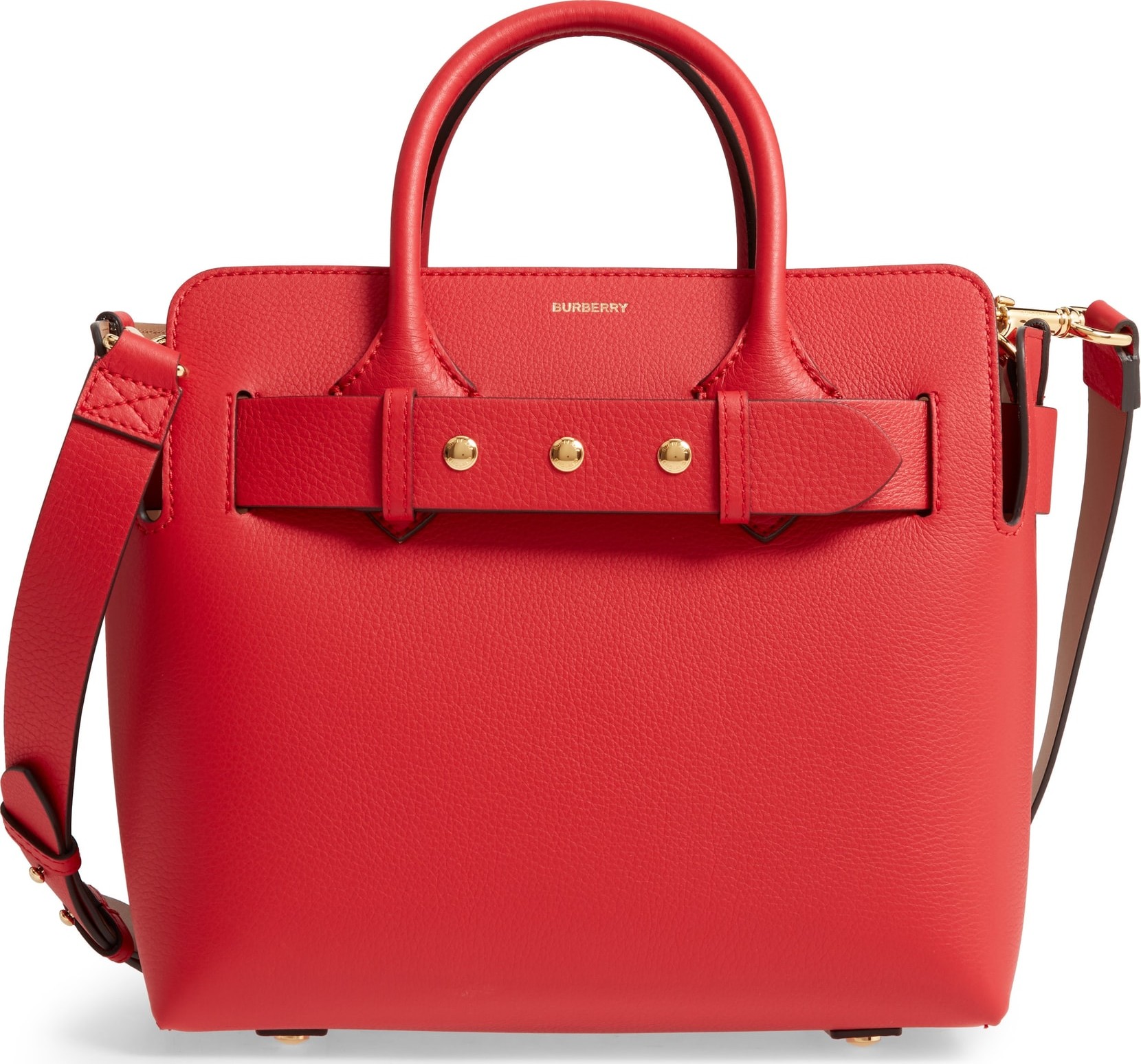 Burberry London England Small Belt Leather Satchel