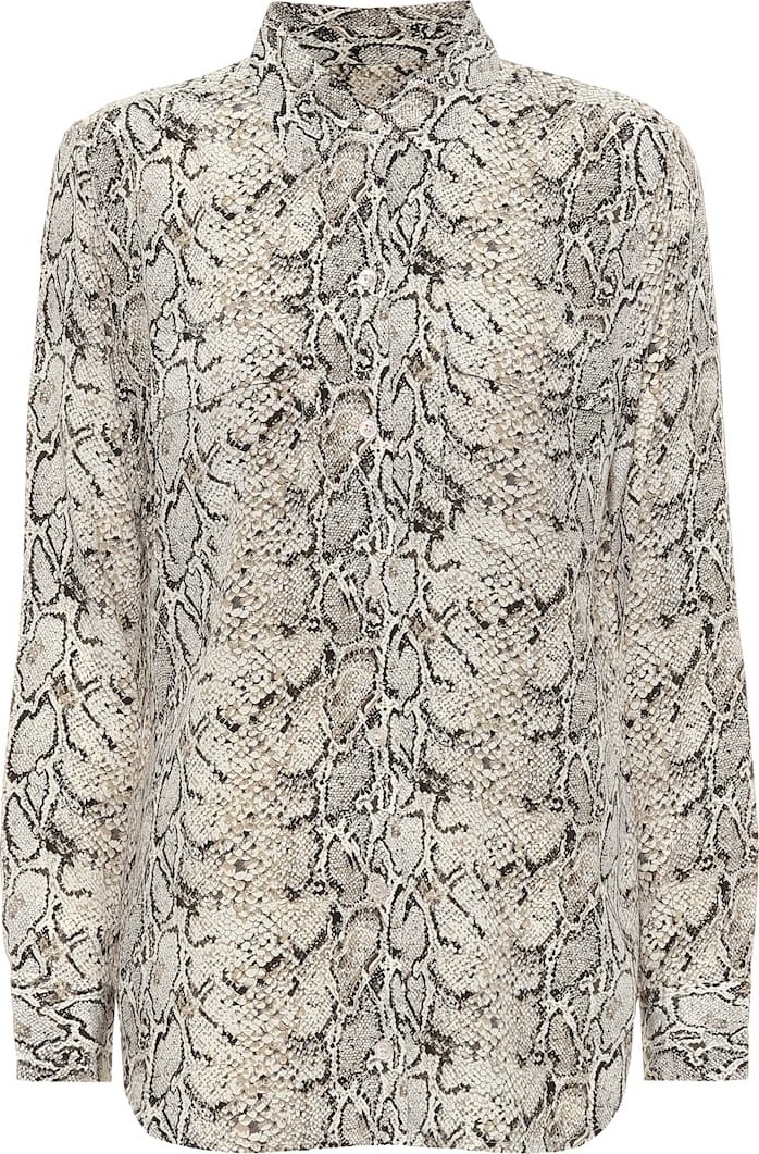 Equipment Slim Signature printed silk shirt