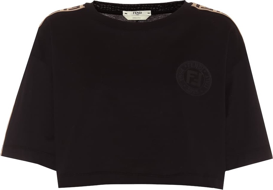 Fendi Cotton-jersey crop top