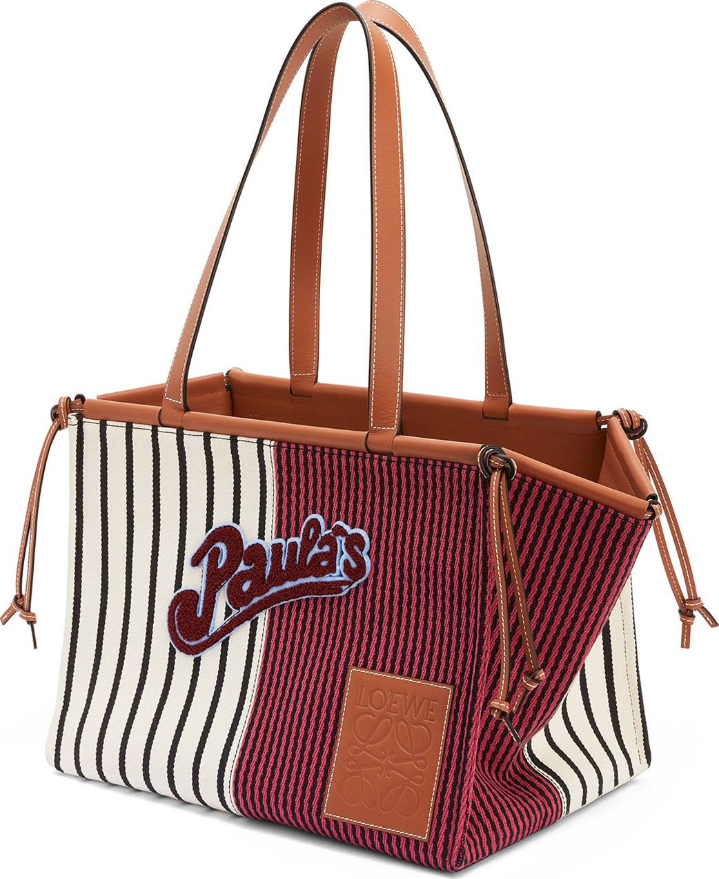 LOEWE x Paula's Ibiza Stripes Cushion Tote Bag  Red/White