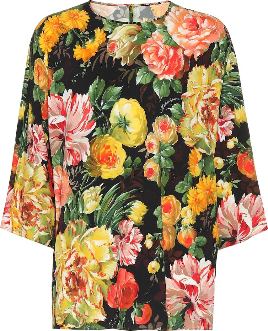 Dolce & Gabbana Floral crêpe top