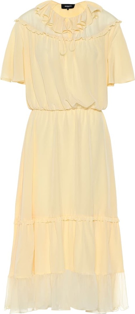 ROCHAS Silk-chiffon midi dress