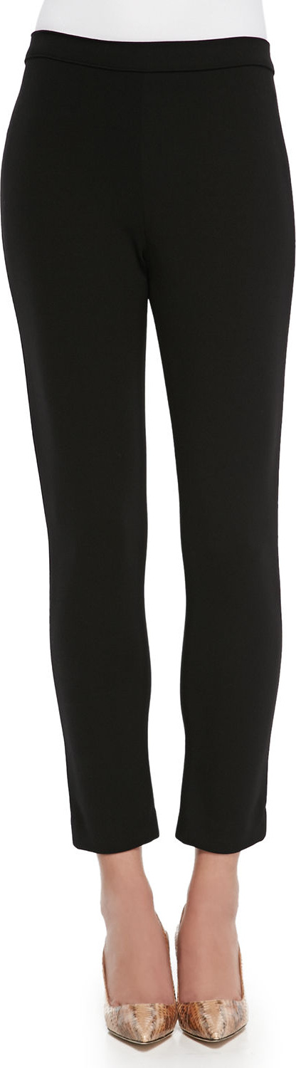 Joan Vass Ponte Slim Ankle Pants