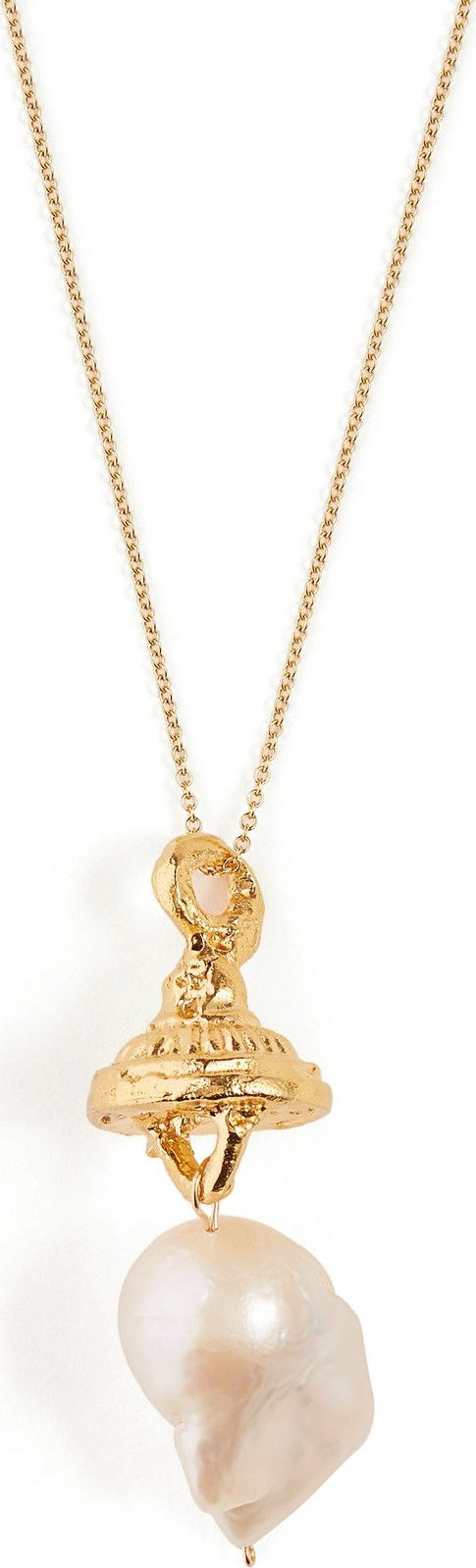 Alighieri The Frozen Sun gold-plated baroque pearl necklace