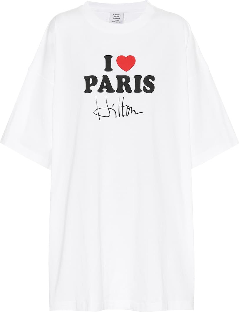 Vetements Oversized printed cotton T-shirt