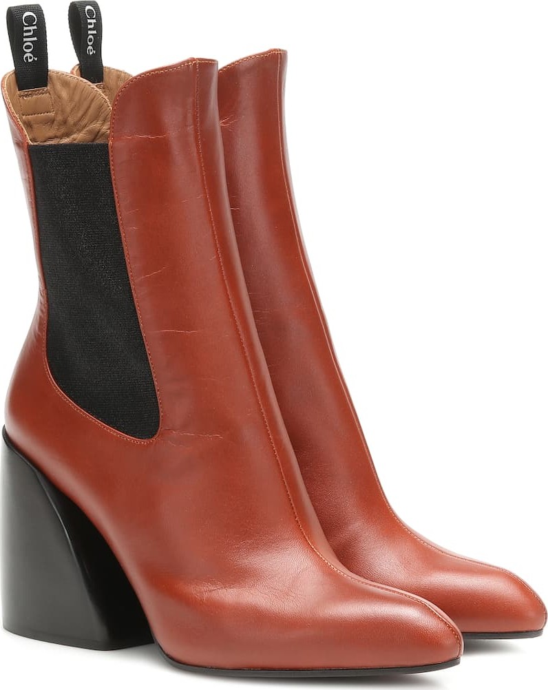 Chloe Wave leather ankle boots