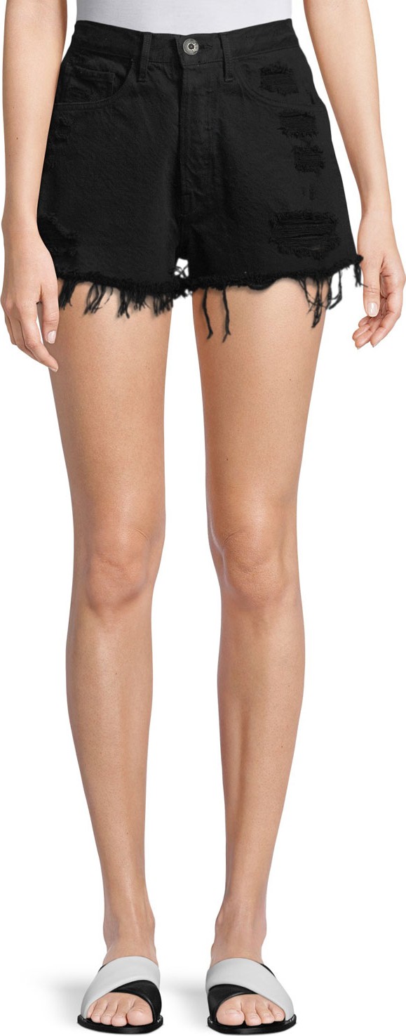 3X1 W4 Carter Distressed Denim Shorts