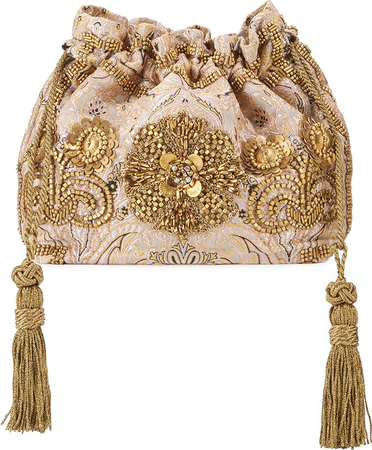 Etro English Rose Embroidered Brocade Shoulder Bag