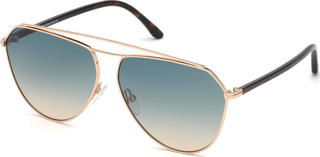 TOM FORD Metal Gradient Aviator Sunglasses