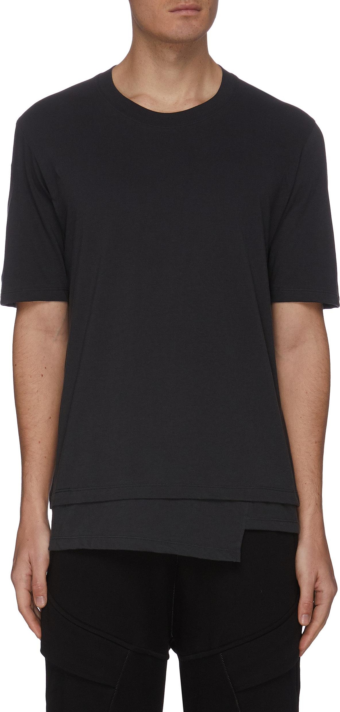 The Viridi-Anne Asymmetric Hem T-shirt