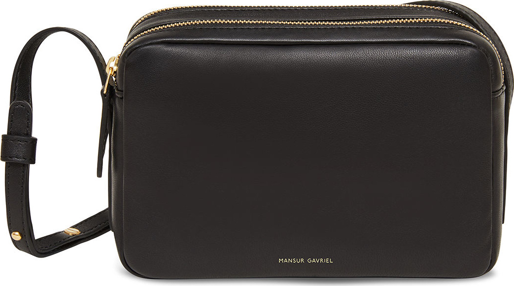 Mansur Gavriel Double-Zip Leather Crossbody Bag