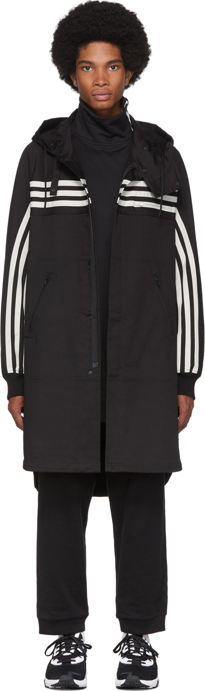 Y-3 Black 3-Stripe Hoodie