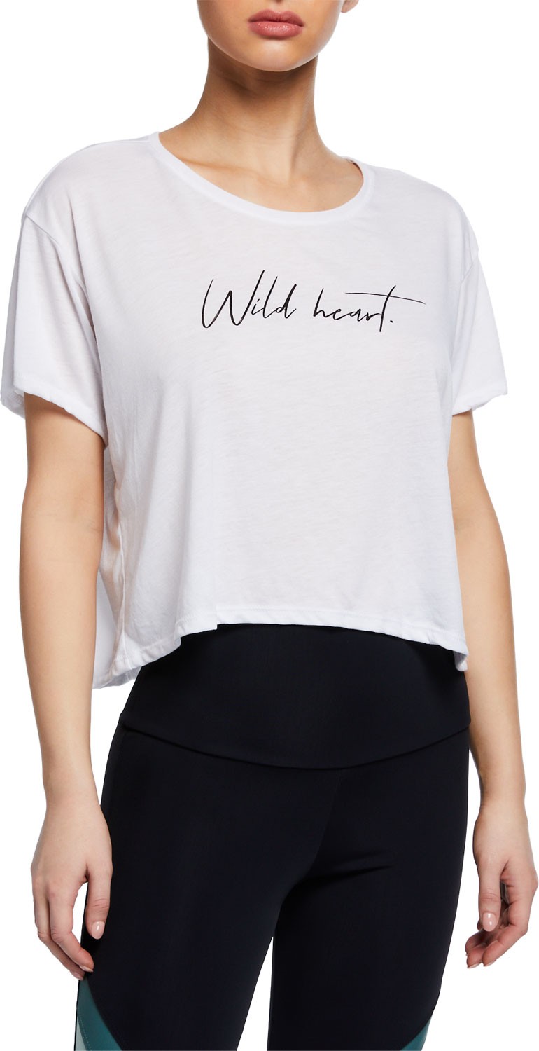 ONZIE Wild Heart Boxy Scoop-Neck Graphic Tee