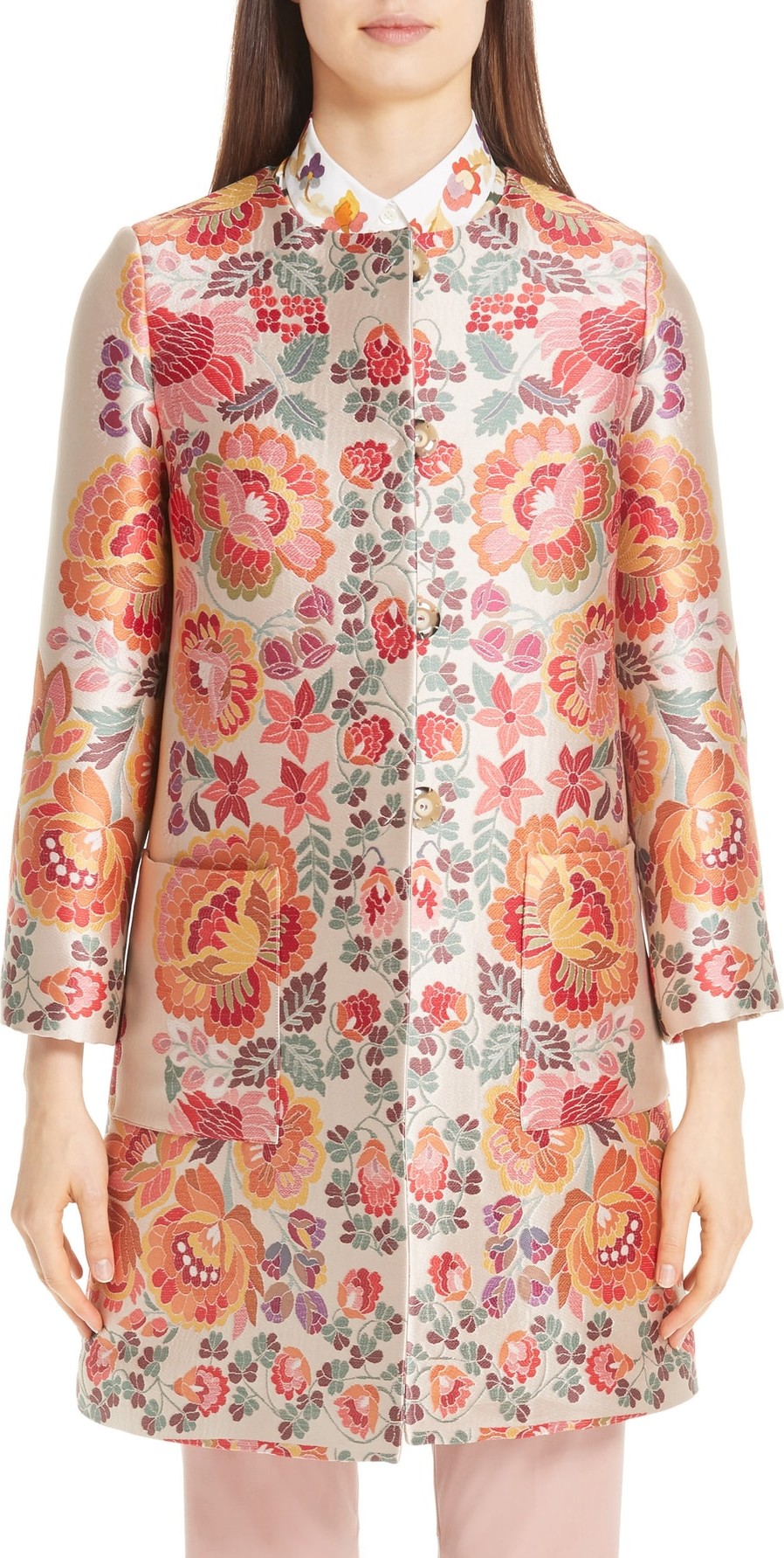 Etro A-Line Floral Jacquard Topper