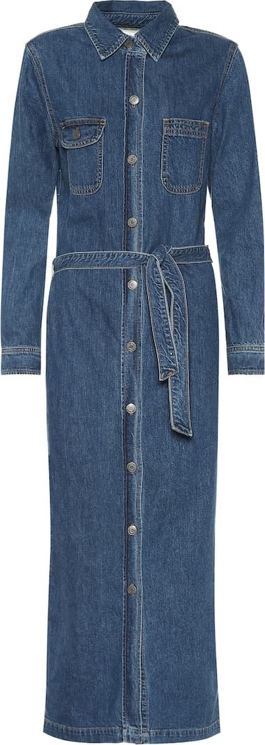 Grlfrnd Sessile denim midi dress