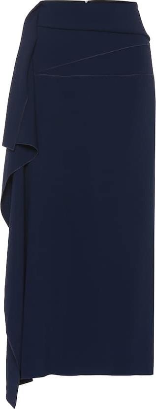 Roland Mouret Kelley stretch crêpe midi skirt