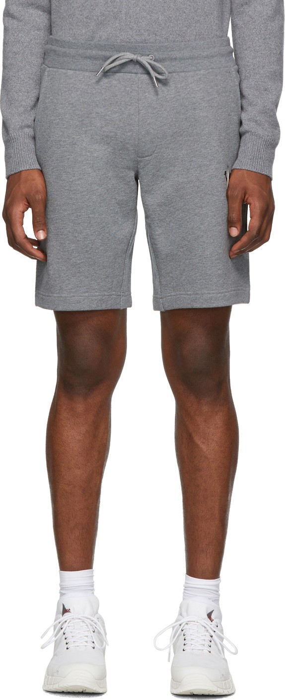 Moncler Grey Logo Shorts