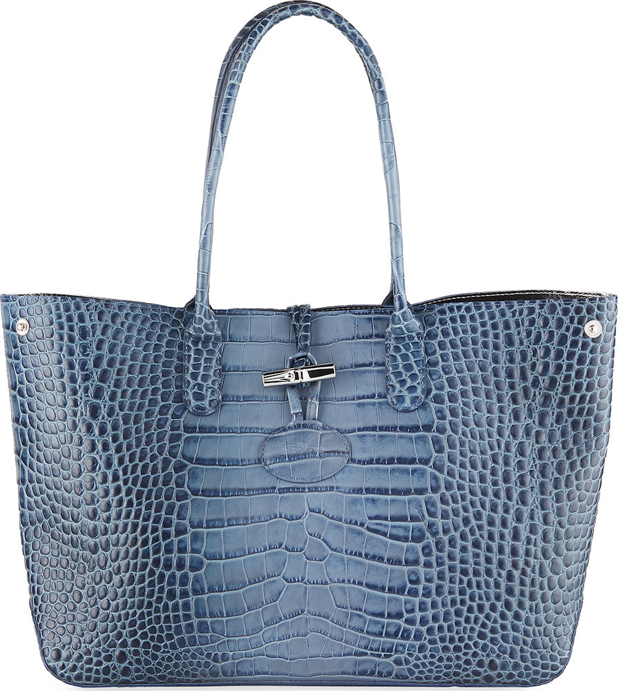 Longchamp Roseau Leather Shoulder Tote Bag