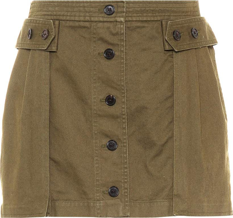 Saint Laurent Cotton-blend miniskirt