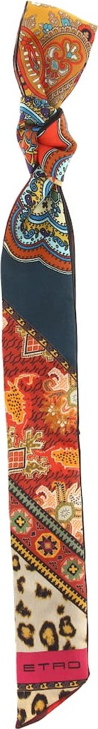 Etro Printed silk-twill scarf