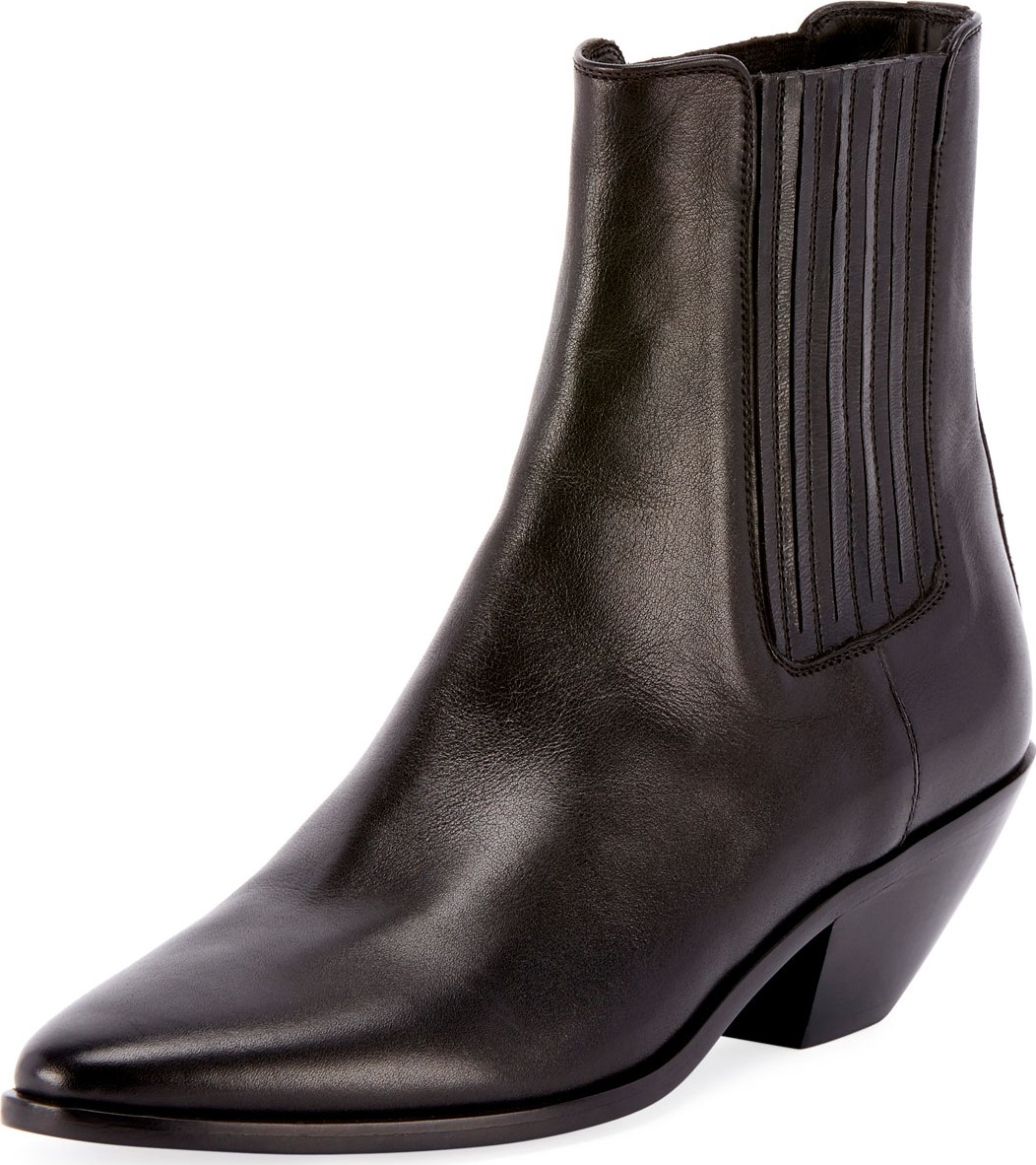 Saint Laurent West Chelsea Leather Booties