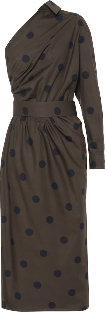 Max Mara Angolo polka-dot poplin midi dress