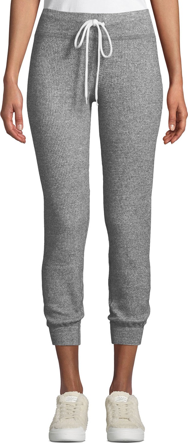 MONROW Thermal Cuffed Drawstring Sweatpants