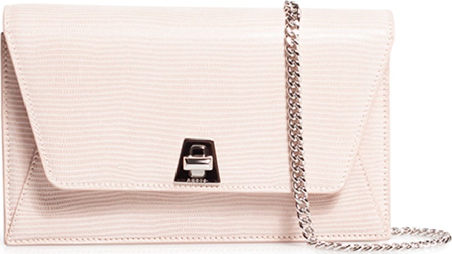 Akris Anouk Lizard-Print Clutch Bag w/Chain